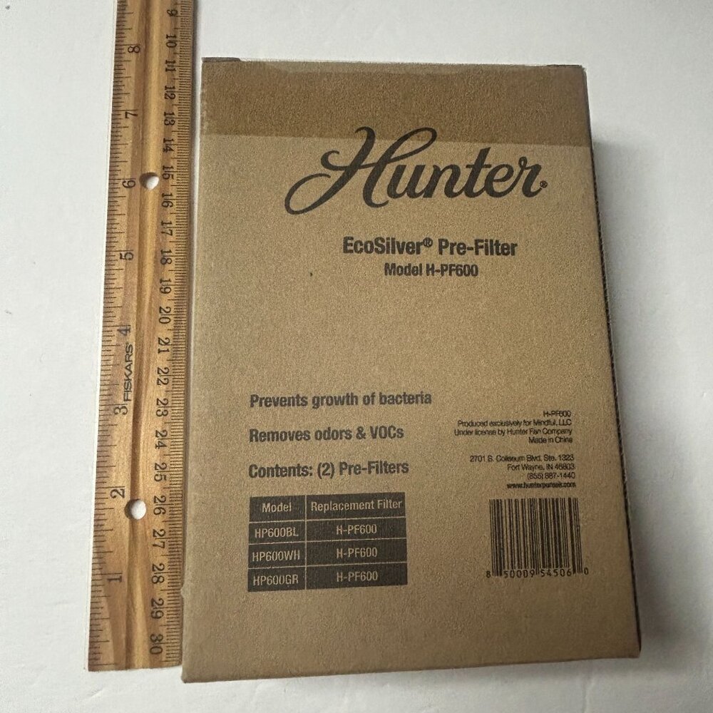 Hunter EcoSilver Pre-Filters Model H-PF600 For Air Purifiers - NEW Sealed - Picture 4 of 4